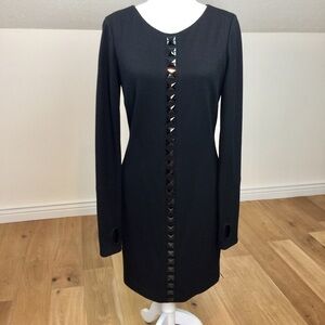 Rag & Bone Long Sleeve Sheath Dress Wool Black 8